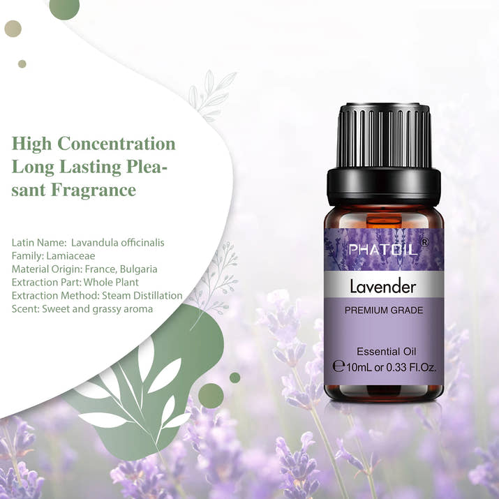 10ml Lavender Essential Oils Pure Natural for Diffuser humidifier Aromatherapy Jasmine Vanilla Aroma Oil for Skin Care, DIY Soap