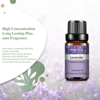 10ml Lavender Essential Oils Pure Natural for Diffuser humidifier Aromatherapy Jasmine Vanilla Aroma Oil for Skin Care, DIY Soap